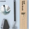 Mmoods Siliconen Golf Toiletborstel – WC Borstel Met Houder – Flexibele Siliconen WC Borstel – Antibacterieel – Hygiënisch – Zwart