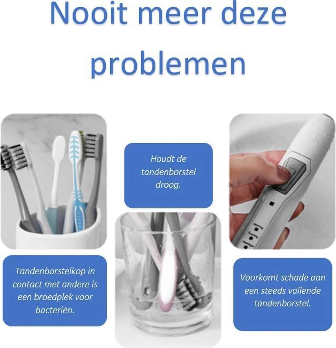 Kwalitatieve Elektrische Tandenborstelhouders ZWART 1 Stuk - Zonder Boren - Geschikt Voor Oral B Toothbrush - Zelfklevend Hangende Houder Voor Elektrische Tandenborstels - Tandenborstelhouder- Standaard - Accessoire - Afbeelding 3