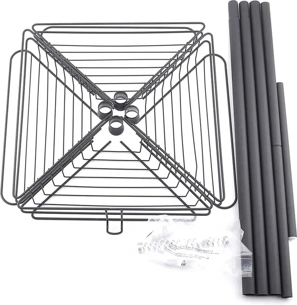 Merkloos Telescopisch Doucherek Zwart Voor Shampoo Staand Zonder Boren Shower Shelf Without Drilling Metal - Afbeelding 4