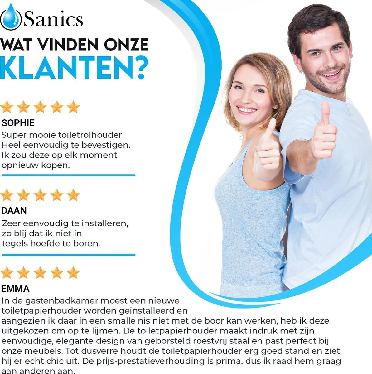 Sanics WC Rolhouder Zonder Boren - Toiletrolhouder Zelfklevend - Closetrolhouder Zwart/RVS - Afbeelding 12