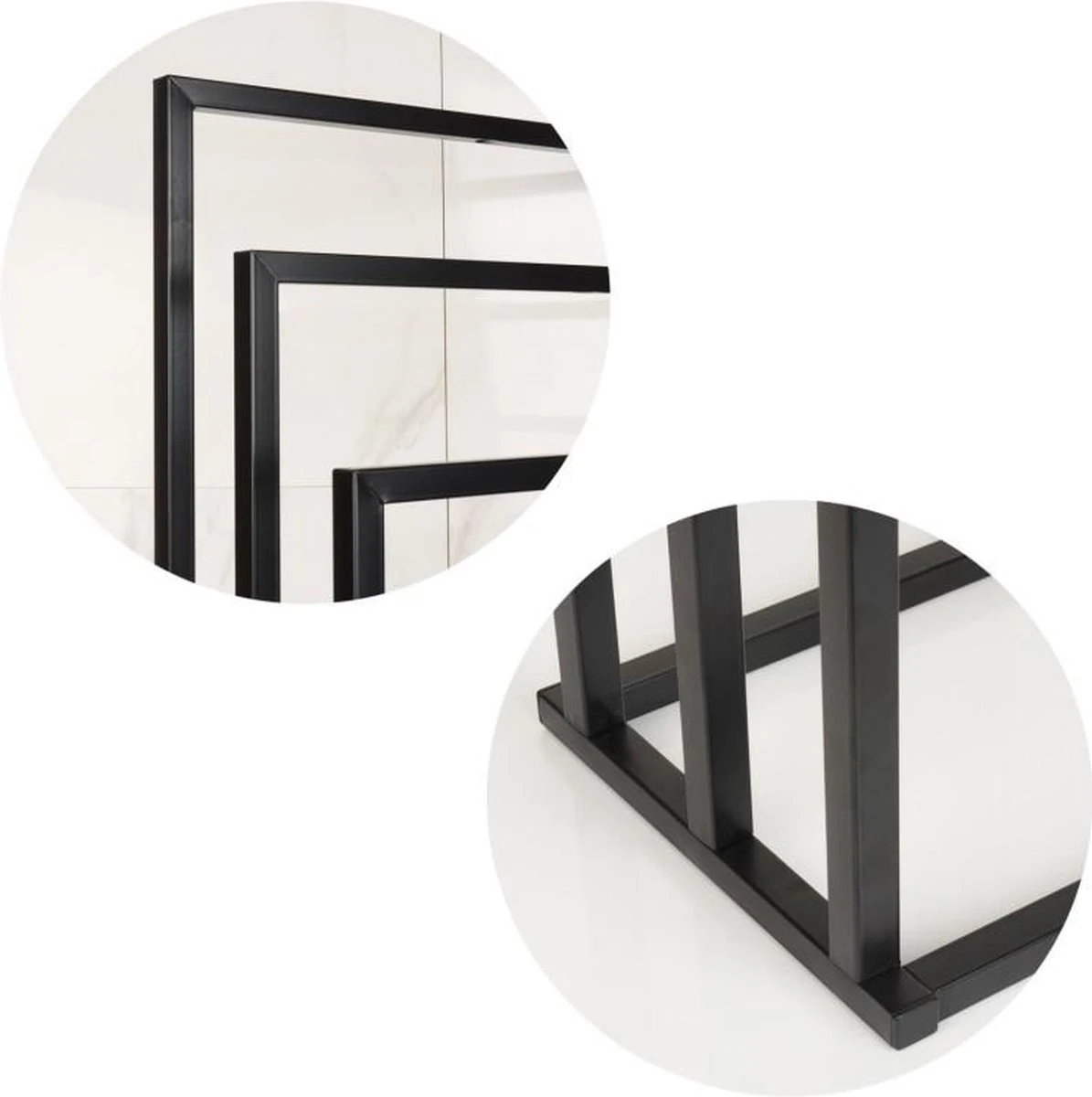 Badkamerhanger Handdoekenrek 3 Armen Zwart - Afbeelding 5