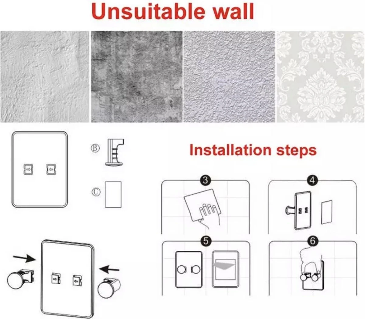 1 Stk Scheermes Houder Haak,Multi Purpose Plakken Haak Zelfklevende Scheren Razor Plug Haken Heavy Duty Voor Badkamer-Keuken - Afbeelding 7