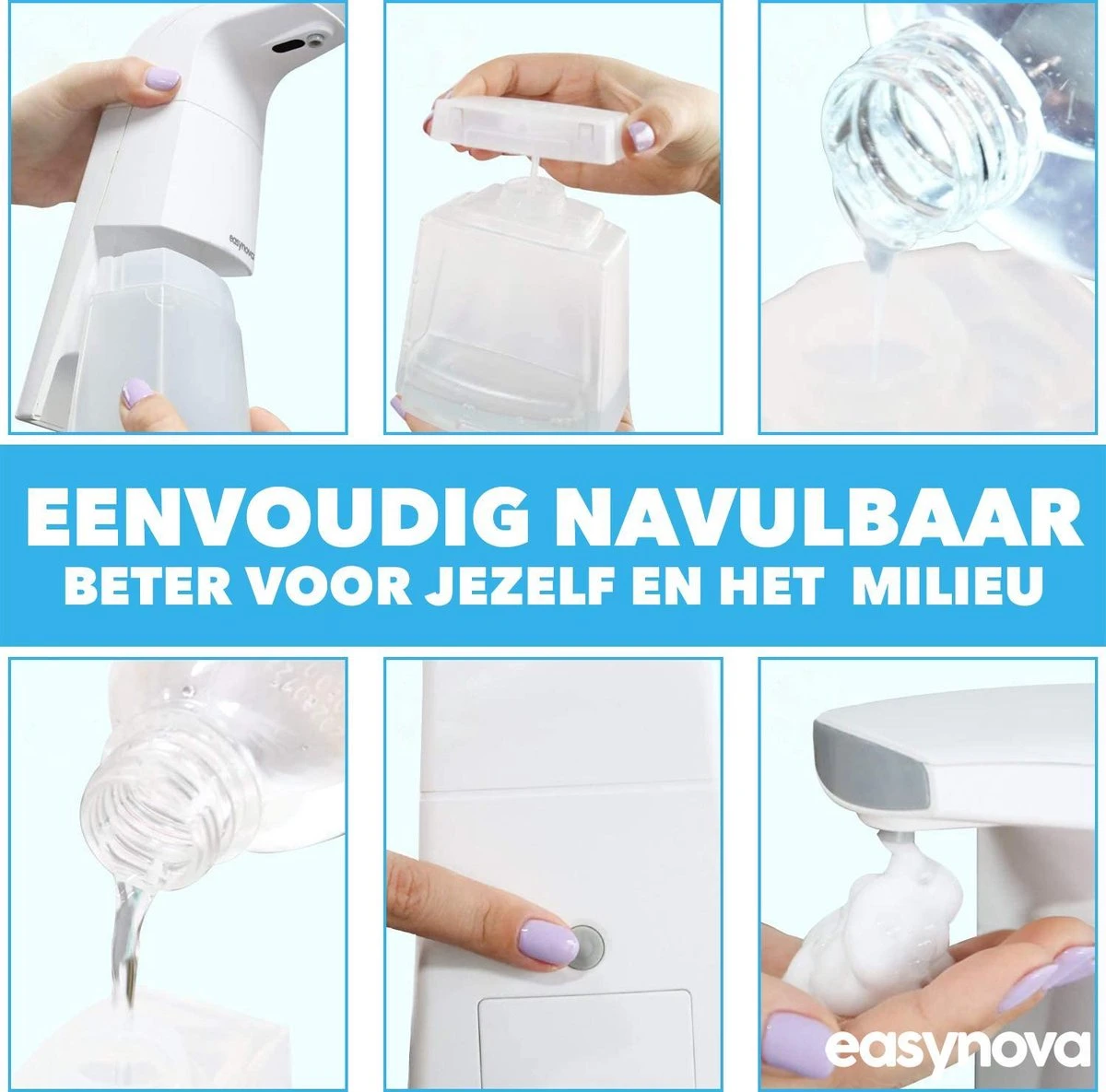 Automatische Foam Dispenser - Schuim - Zeep - Zeepdispenser - Hygiëne - Infrarood Sensor - Schuimzeep Dispenser - Zeeppompje - Elektrische Zeep Dispenser - Dettol Mousse - Afbeelding 4