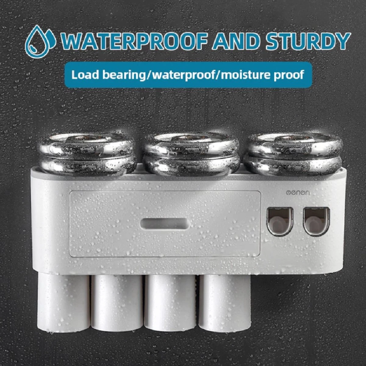 LuxeBass Tandenborstel Organizer | Tandenborstelhouder | Automatisch Tandpasta Dispenser | Met Lade En Opbergvak Voor Badkamer - LB544 - Afbeelding 8