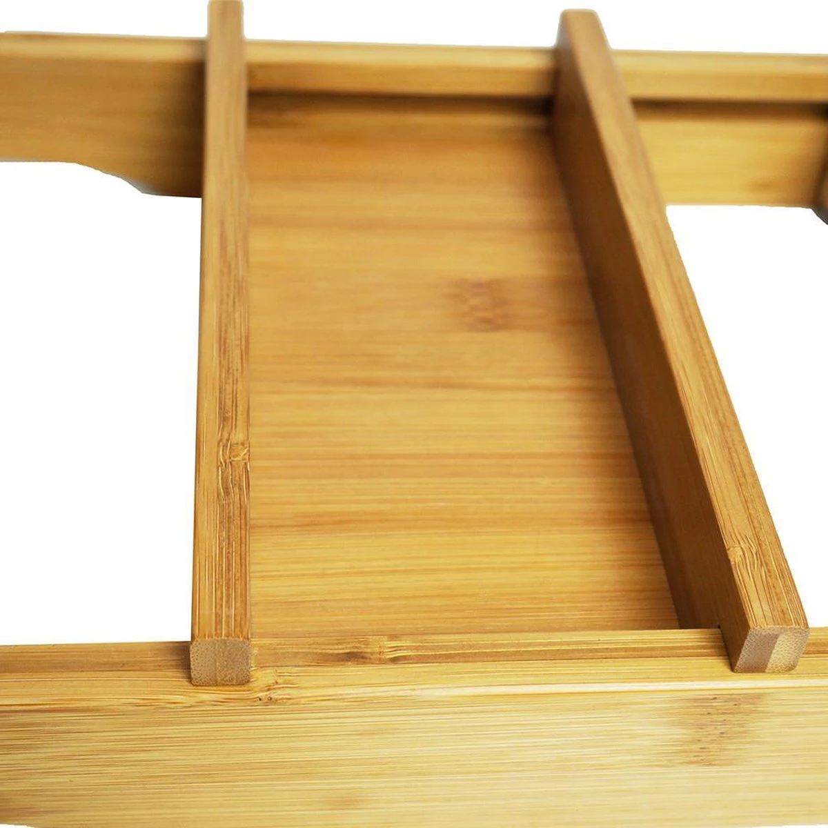 IVOL Badplank Bamboe - Badplank Hout Met Badrek Houders - Uitschuifbaar - 75 Tot 110 Cm - Afbeelding 4