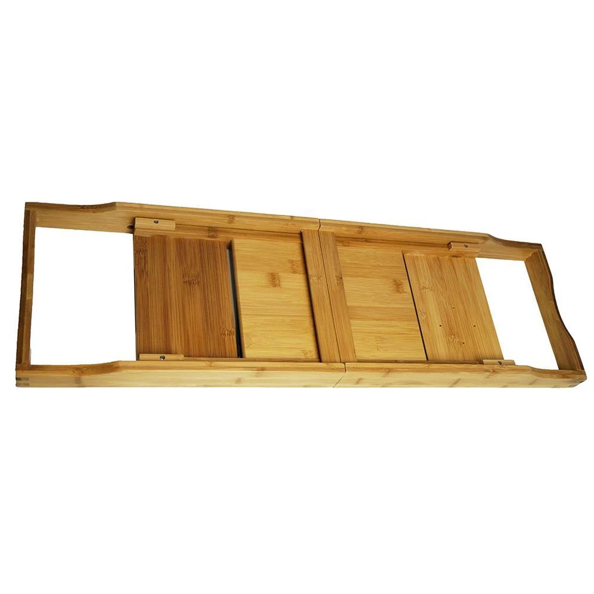 IVOL Badplank Bamboe - Badplank Hout Met Badrek Houders - Uitschuifbaar - 75 Tot 110 Cm - Afbeelding 7
