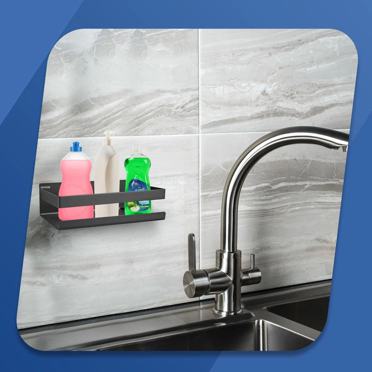 Roegaarden Doucherek Zonder Boren - Doucherekjes - Hangend - Zwart RVS - 23 CM - Afbeelding 8