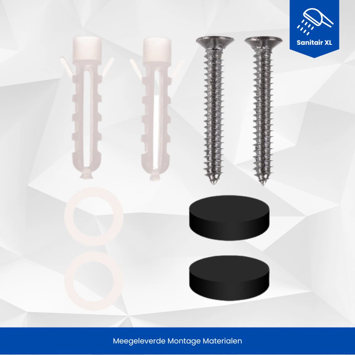 SanitairXL - Doucherek Zwart RVS - 50 Cm Breed - Badkamer Rekje - Douche Rekje - Wandrekje - Hangend Doucherek - Keuken Wandrek - Afbeelding 5