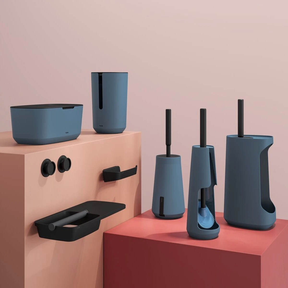 Tiger Tess - Toiletrolhouder Met Planchet - 32,1 Cm - Zwart / Antraciet - Afbeelding 11