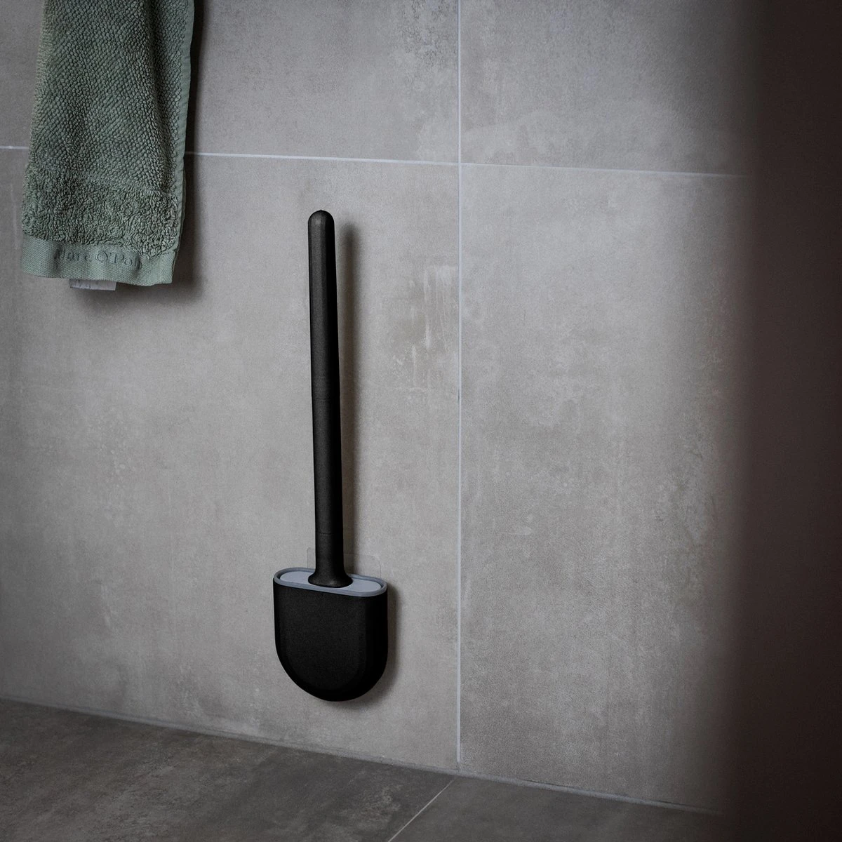 WC Borstel – Siliconen – Zwart – WC Borstel Met Houder – Vrijstaand – Hangend – WC Borstel En Houder – WC Borstel Zwart - Afbeelding 4