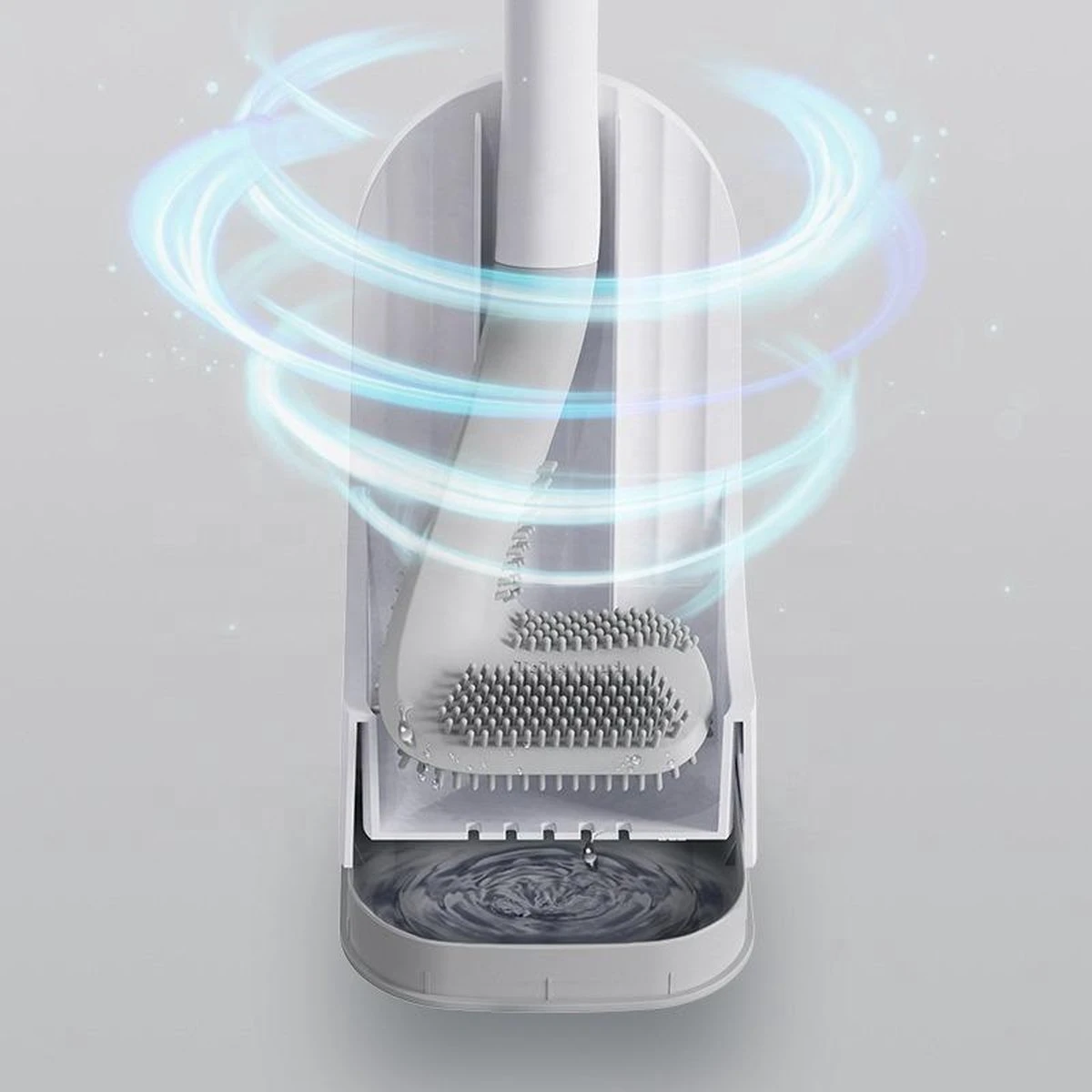 Bradey Toiletborstel Siliconen - WC Borstel Met Houder - Optimale Hygiëne - Golfclub-vorm - Komt In Alle Hoeken - Afbeelding 15