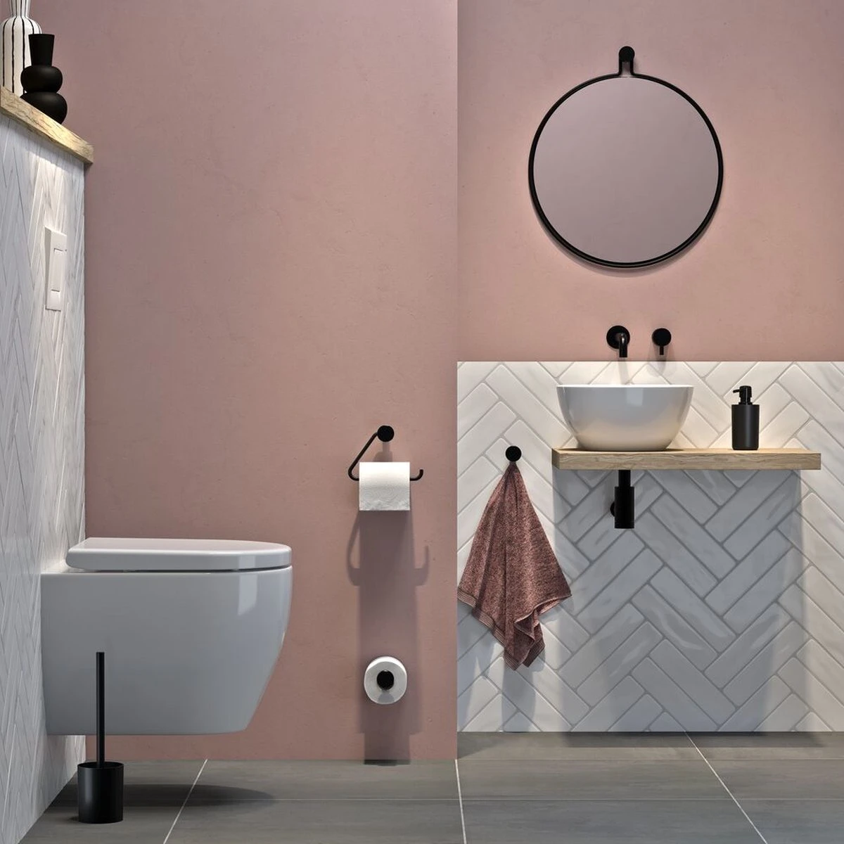 Tiger Porto - Toiletborstel Met Houder - Vrijstaand - Zwart - Afbeelding 4