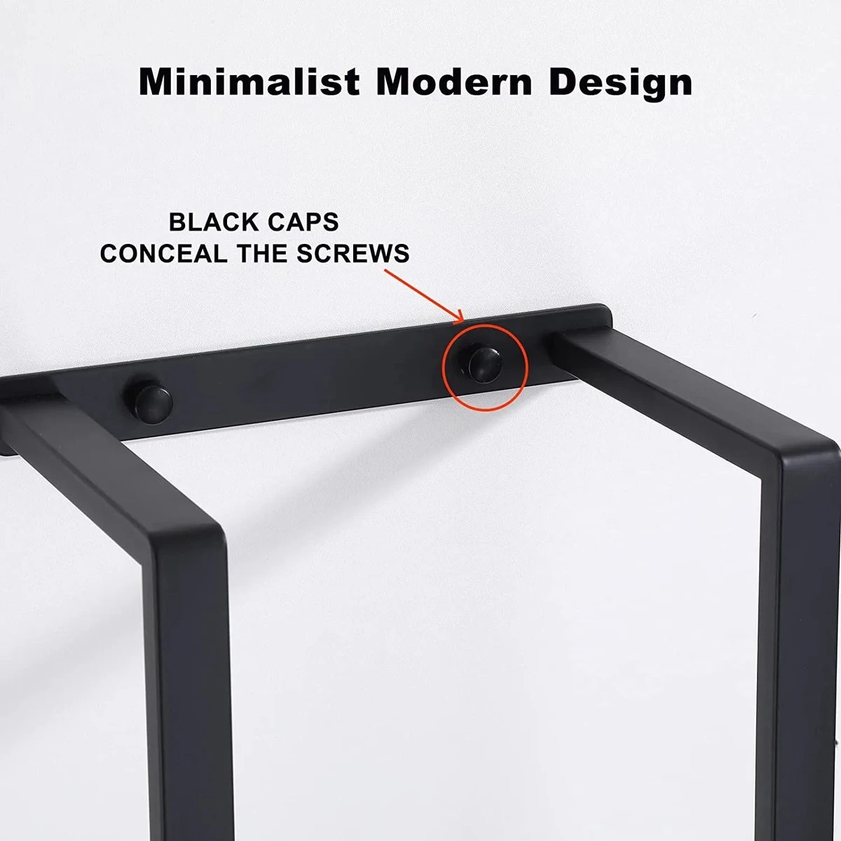 Handdoekrek - 40 Cm - RVS - Handdoekhouder BaderiQ Paris Small - MODEL 2023 - Badkamer Of Toiletruimte - Schroeven Of Plakken - Handdoekenhouders - Handdoekhaak - Rvs Mat Zwart Poedercoating - Small H40xB20xD14 - Ook Beschikbaar In 70 Cm - Afbeelding 7