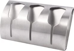 LifeGoods Handdoekhaakjes - Zelfklevend - Voor 3 Handdoeken - Handdoekklem - RVS - 1 Stuks