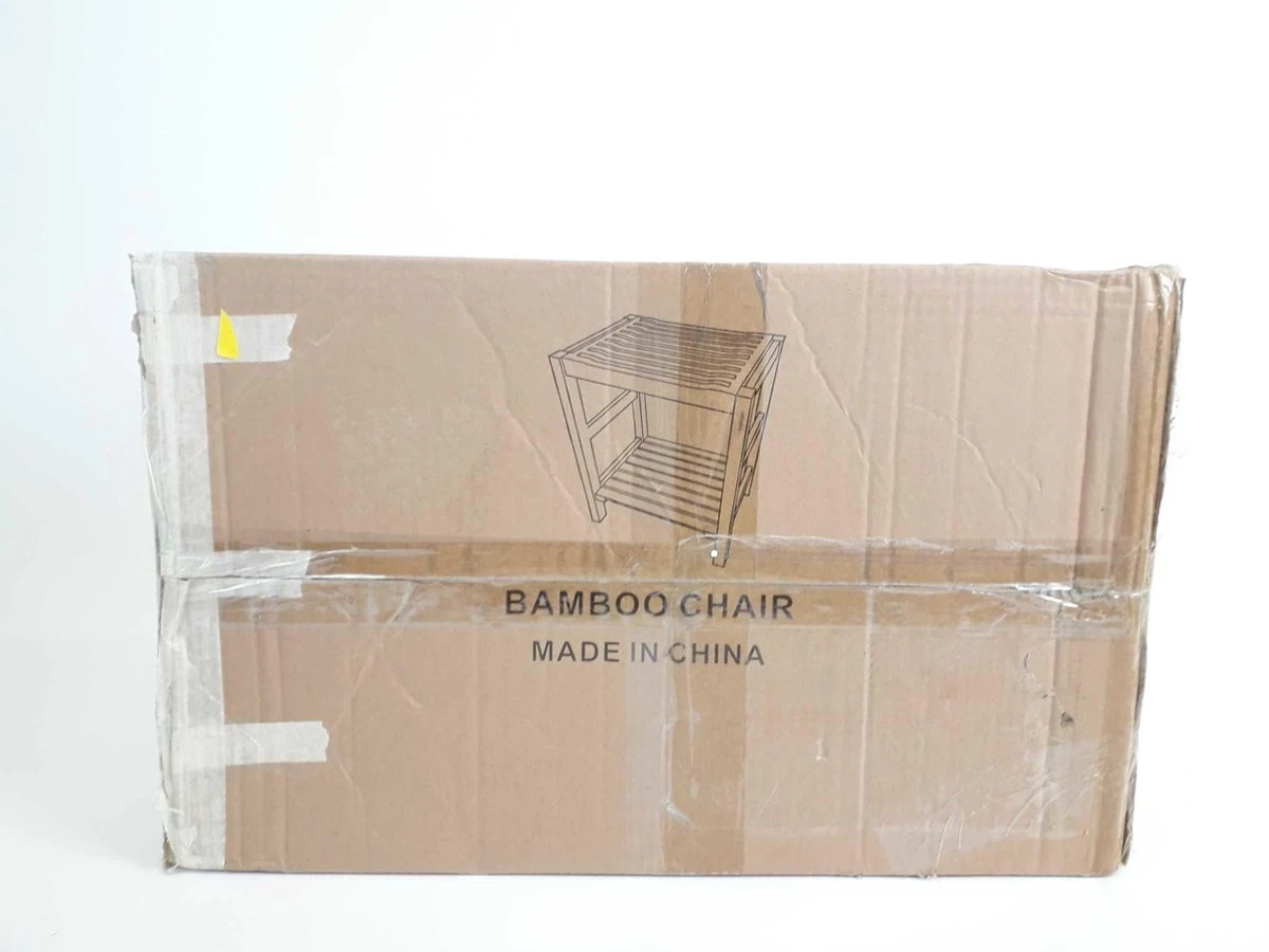 Merkloos Decopatent® Bamboe Handoekenrek - Badkamer Bankje - Houten Handdoeken Rek - Bank Voor In Badkamer - Badkamerkruk - Badkamerstoel - Afbeelding 5