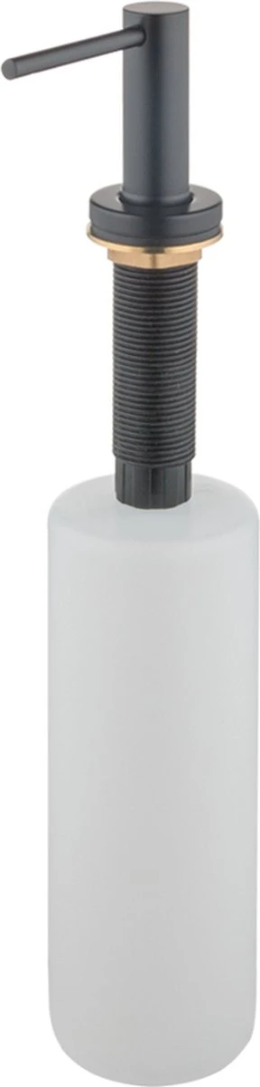 Zwarte Zeeppomp | Zeepdispenser | 360° Draaibaar (met 500ml Flacon) - Afbeelding 2