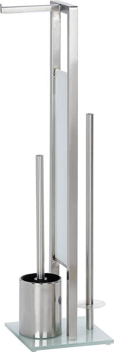WENKO Toiletbutler Rivalta RVS Mat - Toiletborstel Met Houder, Toiletrolhouder En Reserverolhouder - Afbeelding 3