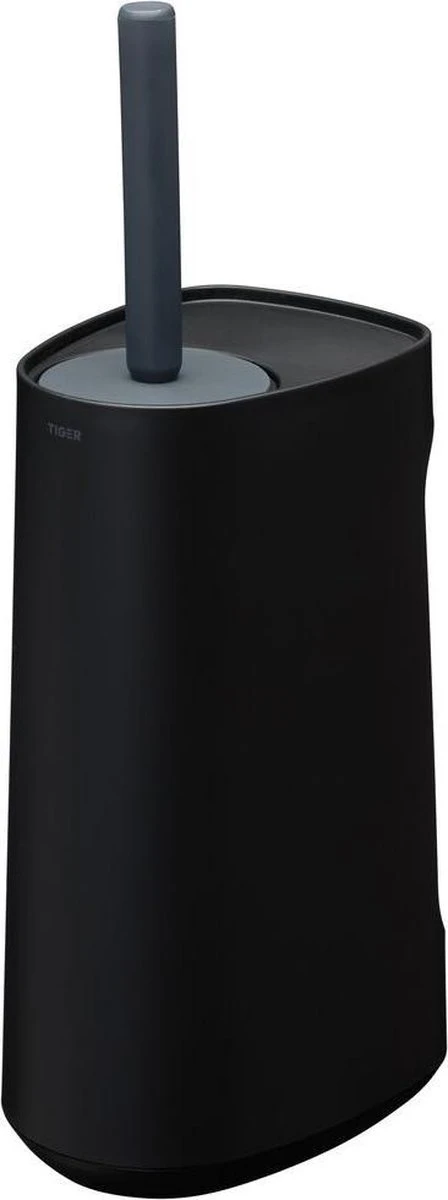 Tiger Tess - Toiletborstelhouder Met Opbergfunctie Vrijstaand En Swoop® Borstel Flexibel - Zwart / Antraciet - Afbeelding 10