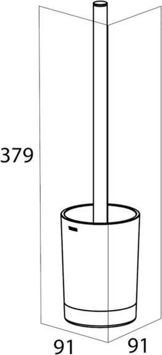Tiger Tune - Toiletborstel Met Houder Vrijstaand - Zwart Metaal Geborsteld / Zwart - Afbeelding 6
