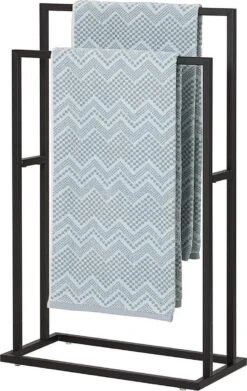 Sealskin Carré - Handdoekrek - 24 X 48 X 78,5 Cm - Vrijstaand - Zwart