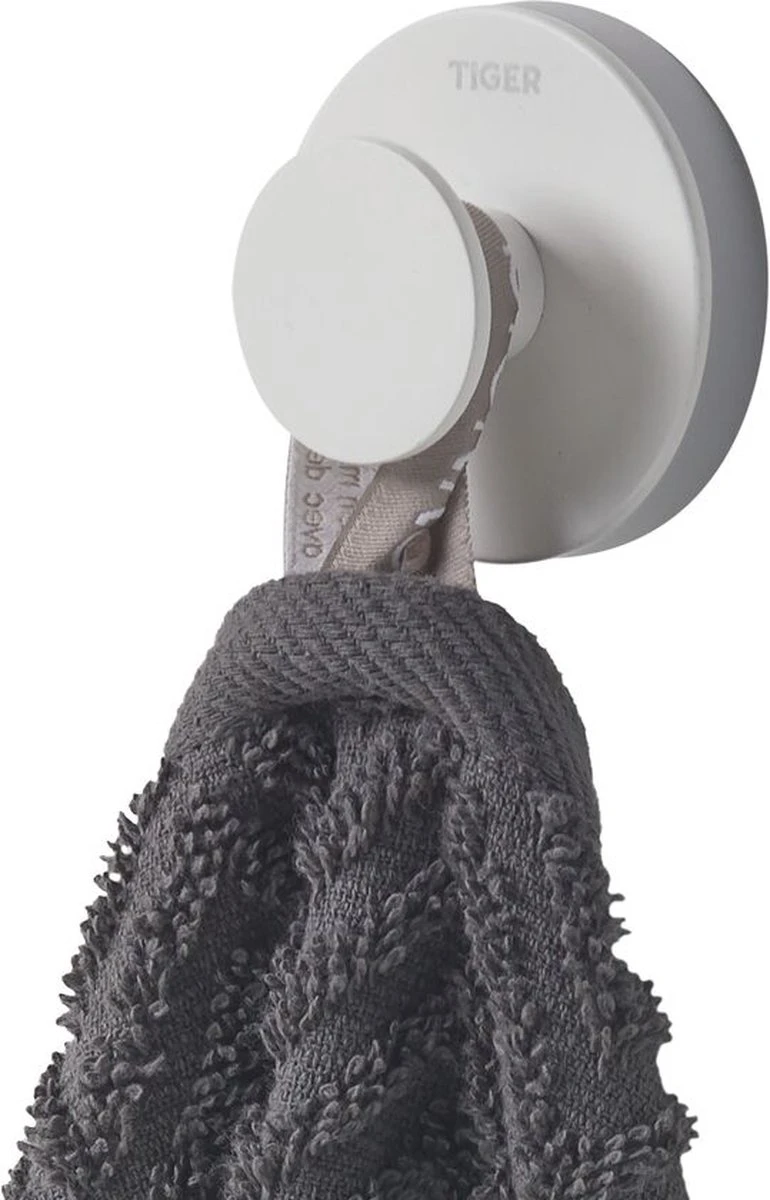 Tiger Urban - Handdoekhaak Groot (1x) - ø 5 Cm - Inclusief 2 Decorringen - Wit - Afbeelding 14