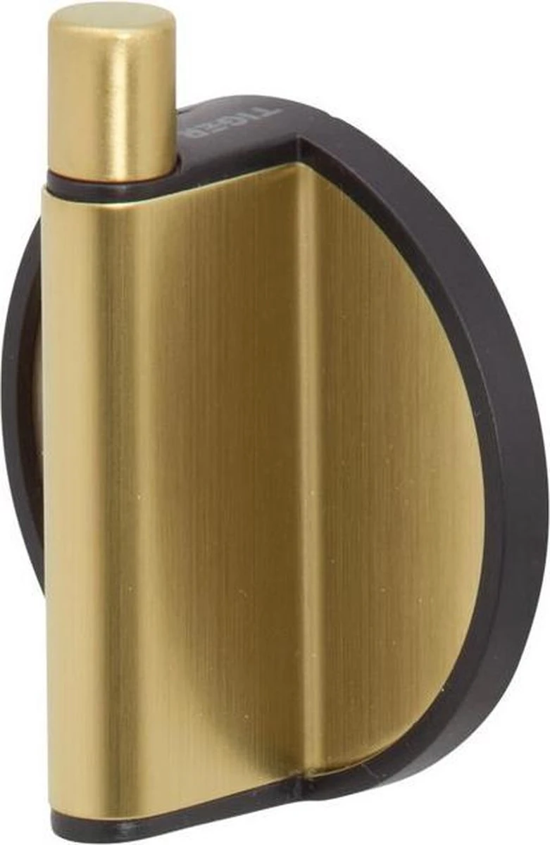 Tiger Tune - Toiletaccessoireset - Toiletborstel Met Houder - Toiletrolhouder Zonder Klep - Handdoekhaak – Messing Geborsteld / Zwart - Afbeelding 2