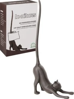 KAT Reserverolhouder - Toiletrolstandaard - Keukenrolhouder - WC Rolhouder Staand - Toiletrolhouder Staand - Reserverolhouders - Poes